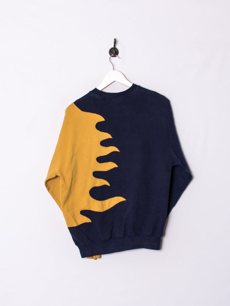 Impalavintage Nike Blue & Gold Ii Rework Sweatshirt Hot