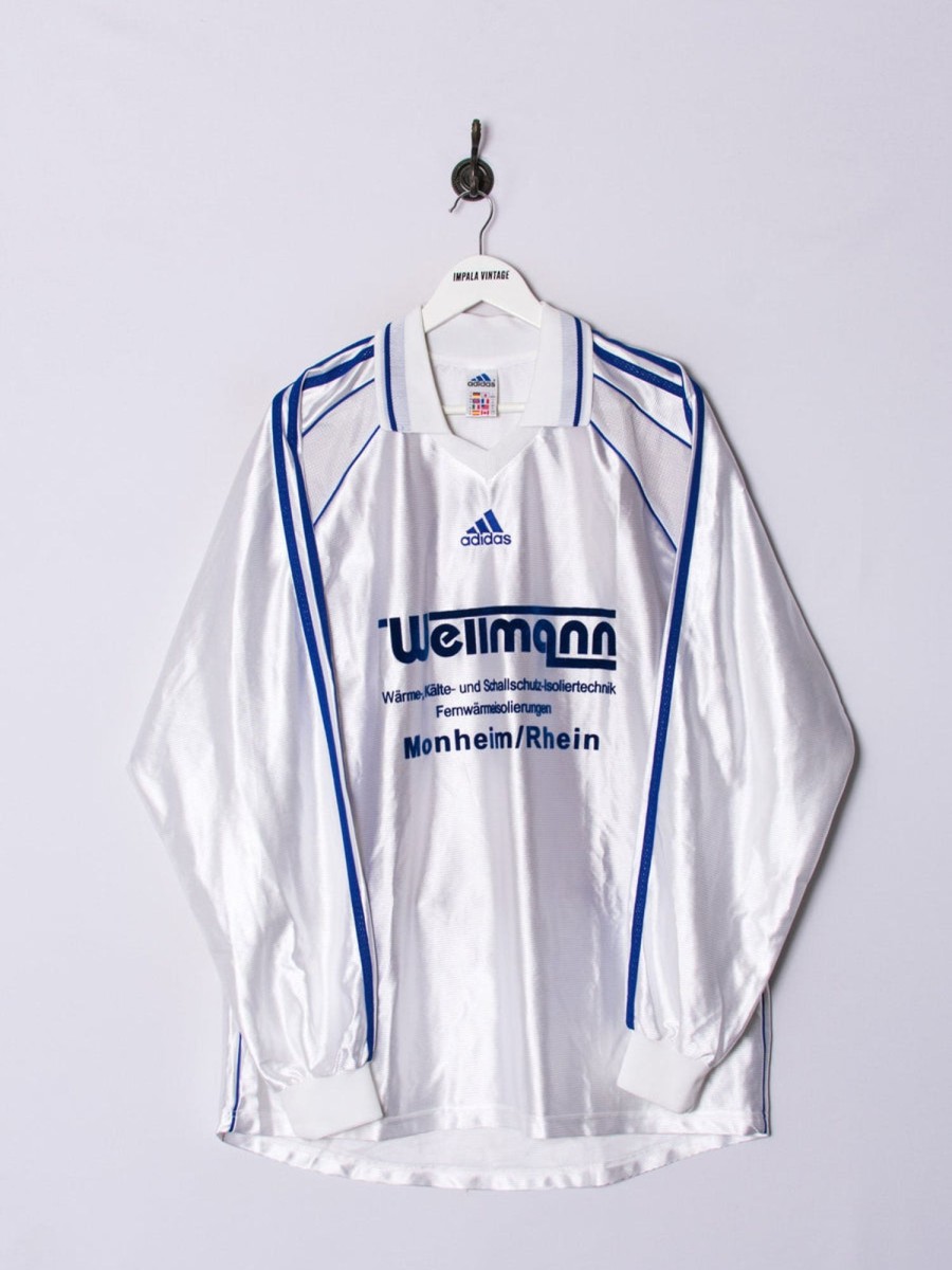 Impalavintage Adidas White Long Sleeves Jersey Wholesale