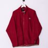 Impalavintage The North Face Red Zipper Fleece Wholesale