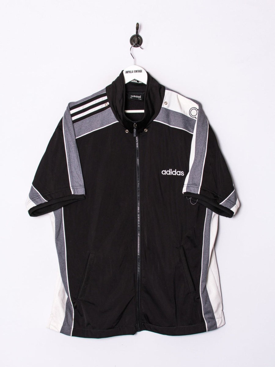 Impalavintage Adidas Black Short Sleeves Track Jacket Hot