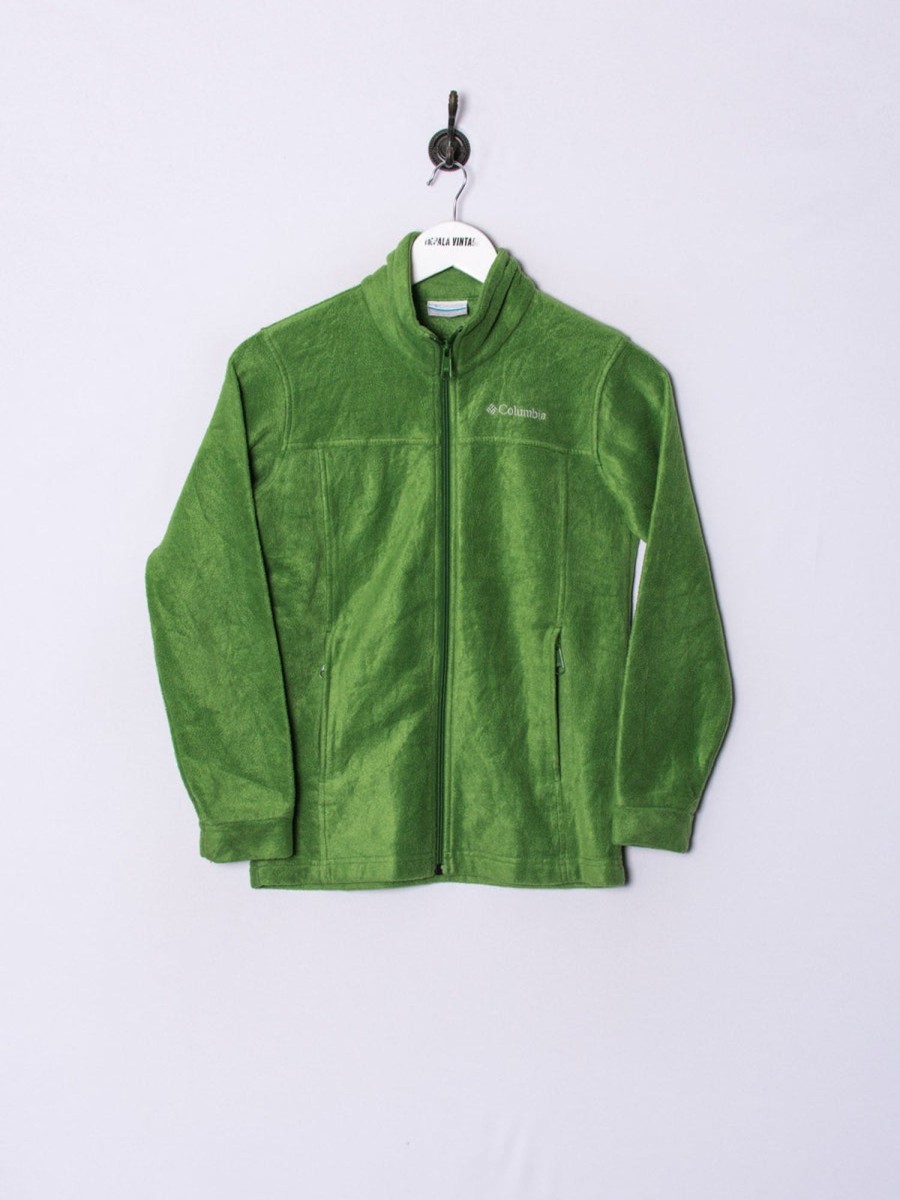 Impalavintage Columbia Green Zipper Fleece Hot