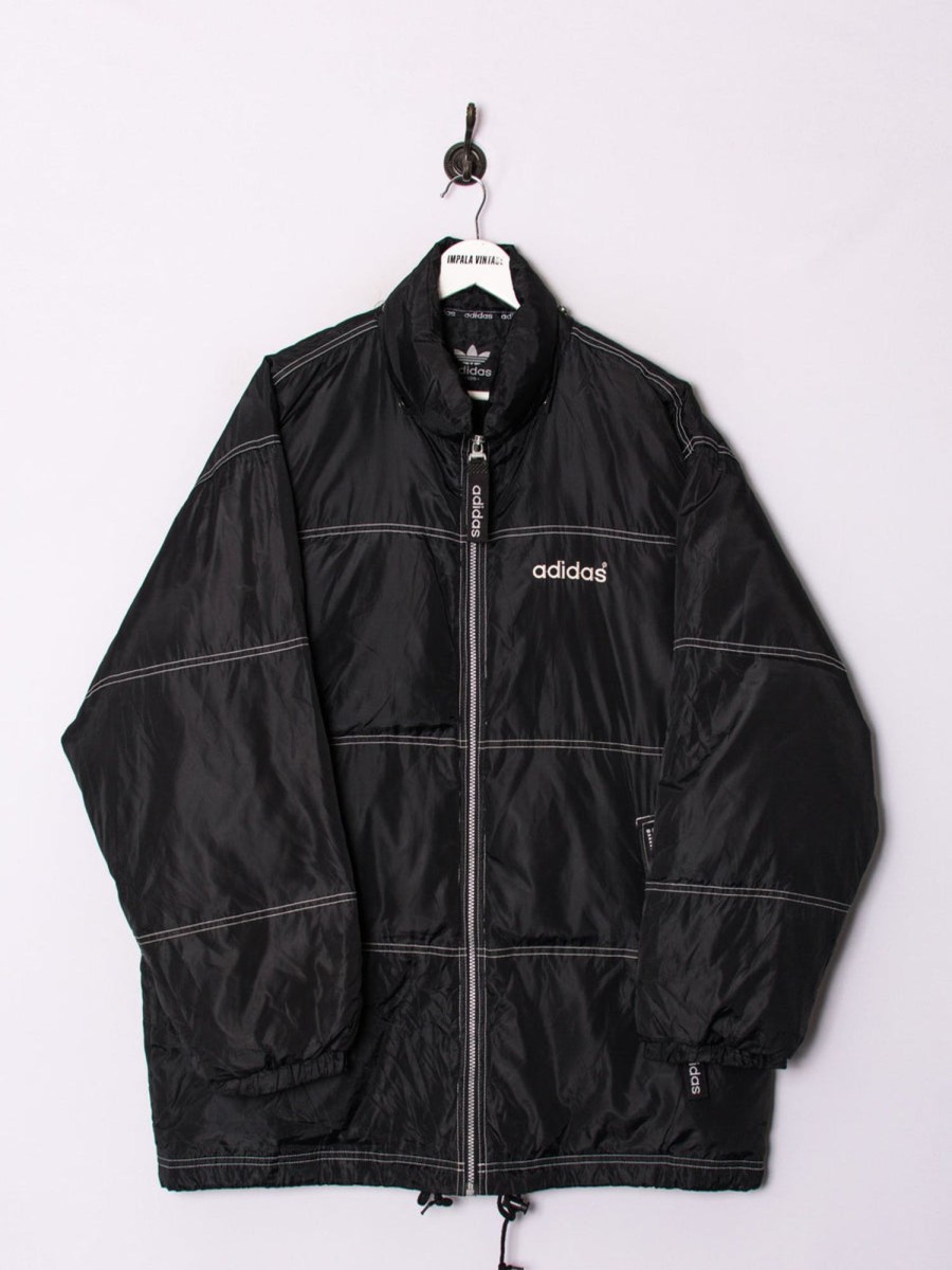 Impalavintage Adidas Black Puffer Jacket Clearance