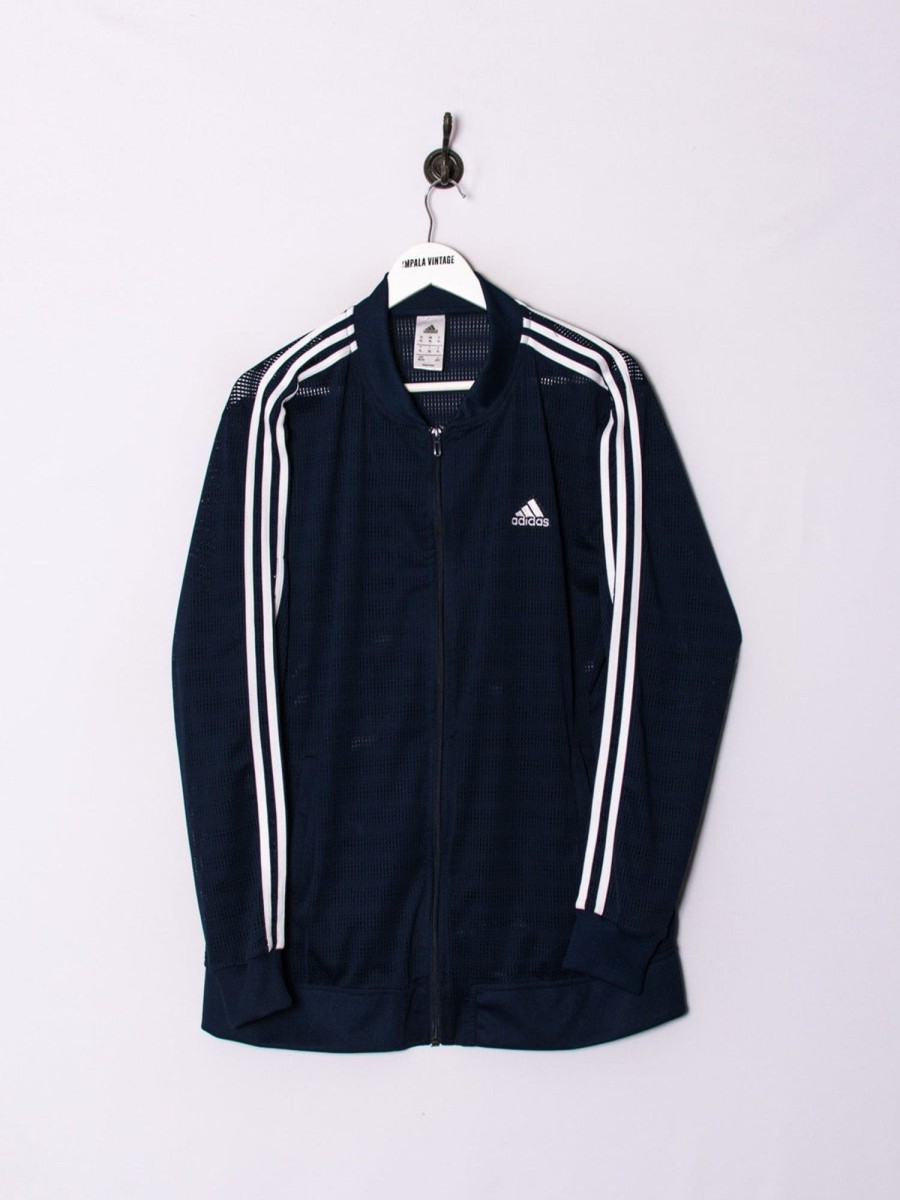 Impalavintage Adidas Navy Blue Light Track Jacket Hot