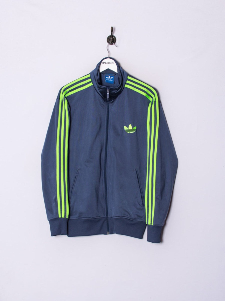 Impalavintage Adidas Green Logo Track Jacket New