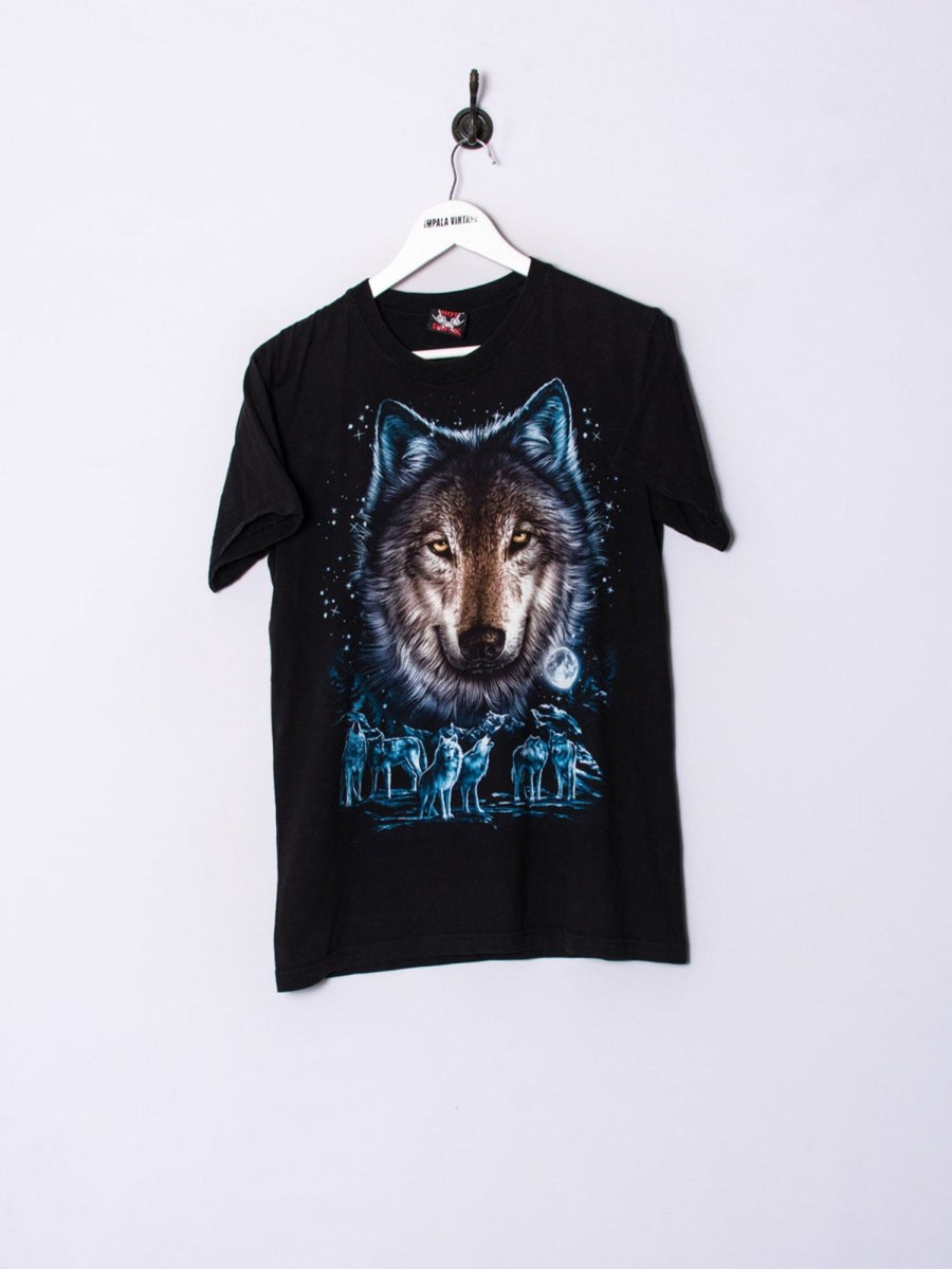 Impalavintage Hot Rock Wolf Cotton Tee Clearance