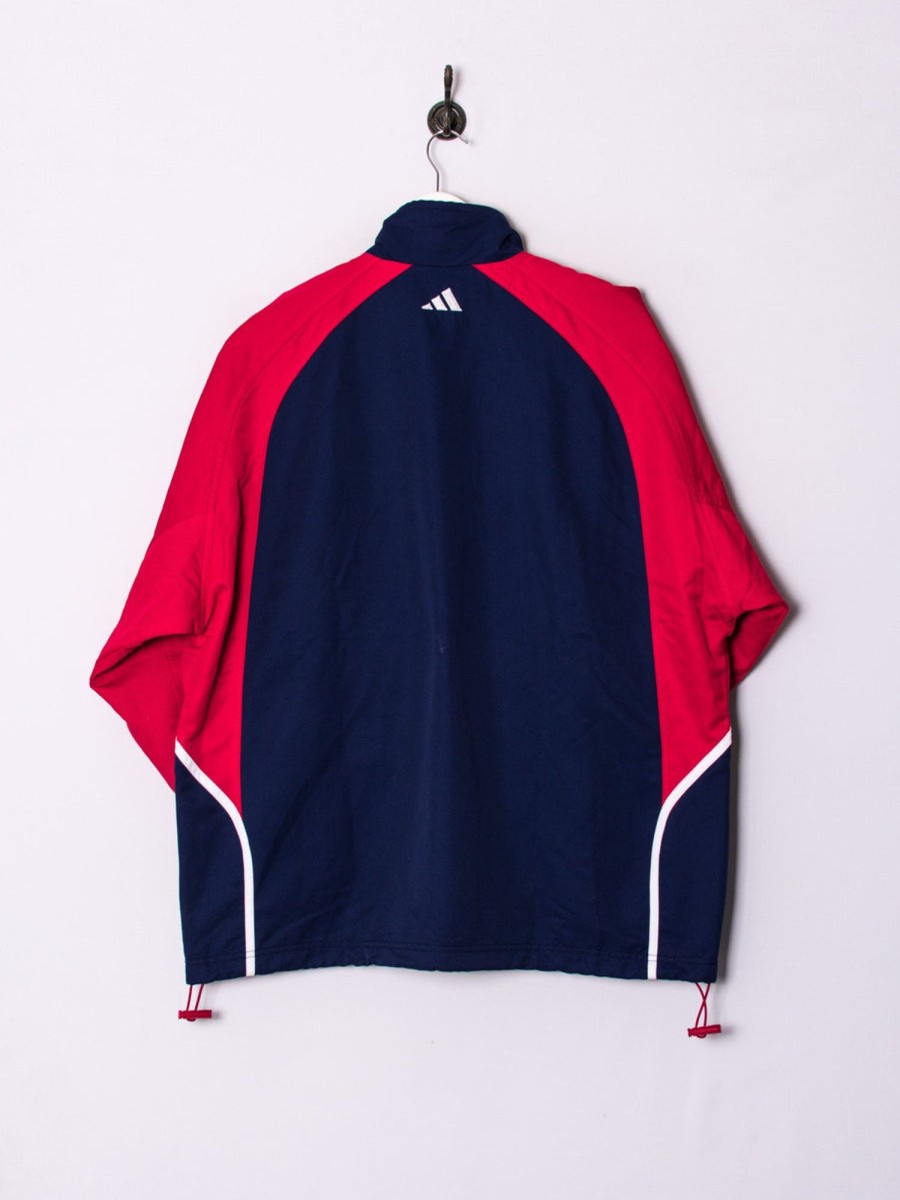 Impalavintage Adidas Red & Blue 3/4 Sleeves Track Jacket Best