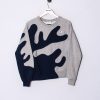 Impalavintage Champion Grey & Blue Rework Ii Sweatshirt Hot